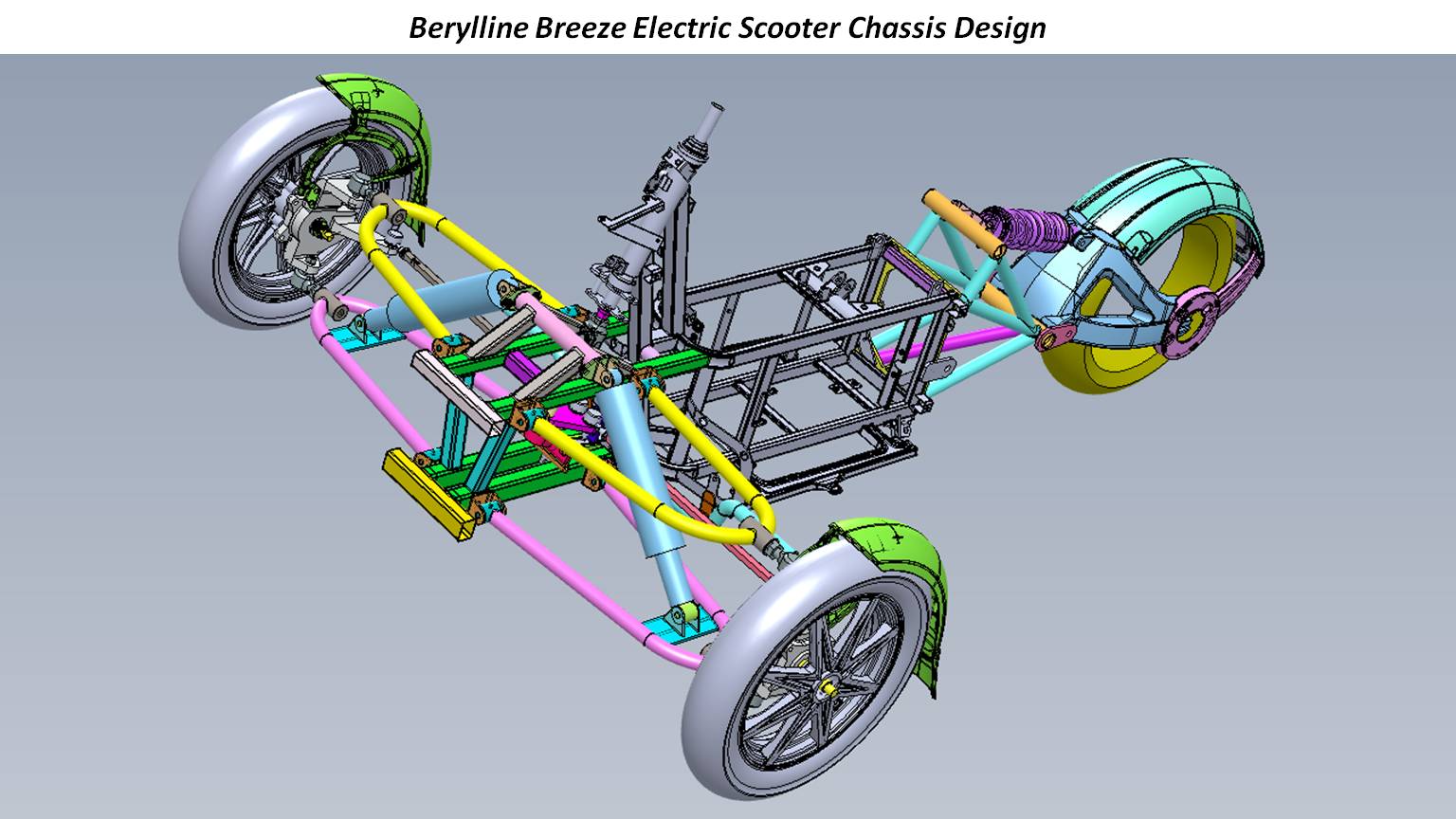 Berylline Breeze Electric Scooter Chassis Design